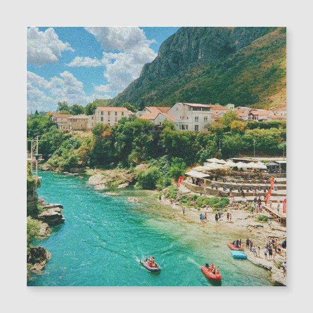 Stadt Mostar - Bosnien und Herzegowina Magnetkarte (Vorderseite)