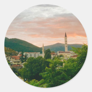 Stadt Mostar - Bosnien und Herzegowina Runder Aufkleber