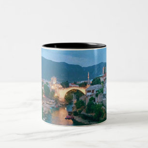 Stadt Mostar - Bosnien und Herzegowina Zweifarbige Tasse