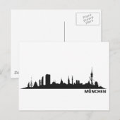 Stadt München - Skyline 1c Postkarte (Vorne/Hinten)