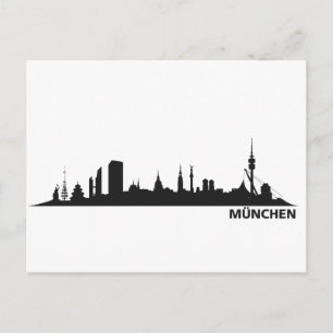 Stadt München - Skyline 1c Postkarte