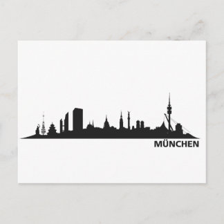 Stadt München - Skyline 1c Postkarte