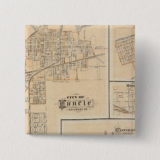 Stadt Muncie, Delaware Co mit Yorktown Button (Vorderseite)