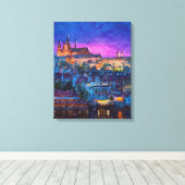 Stadt nachts leinwanddruck (Insitu (Holzboden))