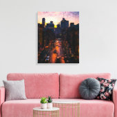 Stadt nachts leinwanddruck (Insitu (Wohnzimmer))