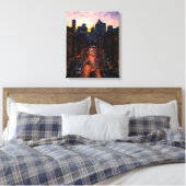 Stadt nachts leinwanddruck (Insitu (Schlafzimmer))