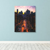 Stadt nachts leinwanddruck (Insitu (Holzboden))