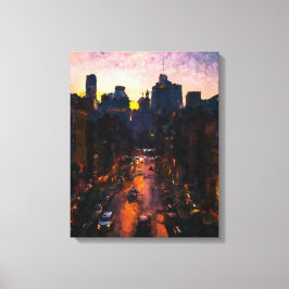 Stadt nachts leinwanddruck