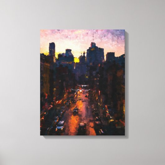 Stadt nachts leinwanddruck (Vorderseite)