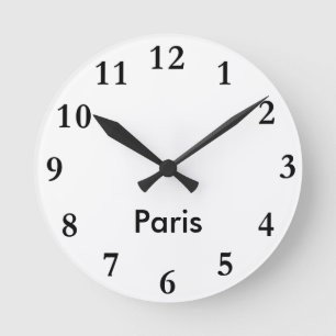 Stadt-Namensuhr Runde Wanduhr