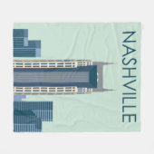 Stadt Nashville Fleecedecke (Vorderseite (Horizontal))
