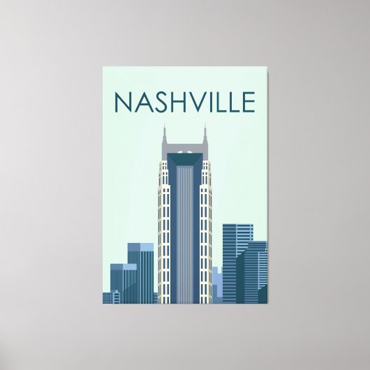 Stadt Nashville Leinwanddruck (Vorderseite)