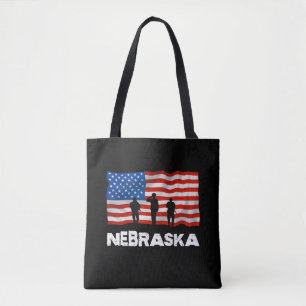 Stadt Nebraska Amerikanische Flagge Tasche
