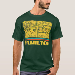 Stadt Neuseeland Geschenkidee Silhouette Skyline V T-Shirt