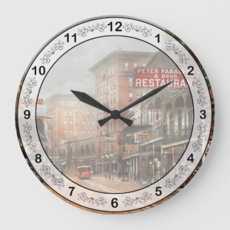 Stadt - New Orleans - Ein Blick auf St. Charles Av Große Wanduhr