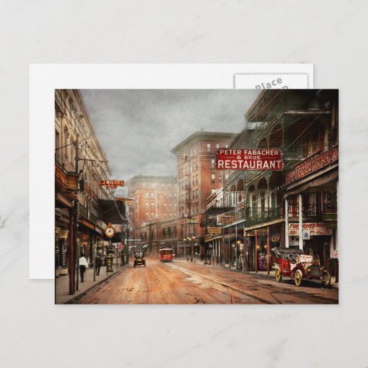 Stadt - New Orleans - Ein Blick auf St. Charles Av Postkarte (Vorne/Hinten)