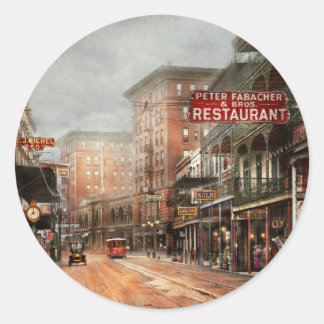Stadt - New Orleans - Ein Blick auf St. Charles Av Runder Aufkleber