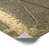 Stadt New York 1879 Antike Panoramakarte Poster (Ecke)