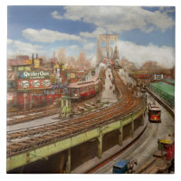 Stadt - New York - Die Brooklyn-Brücke von 1903