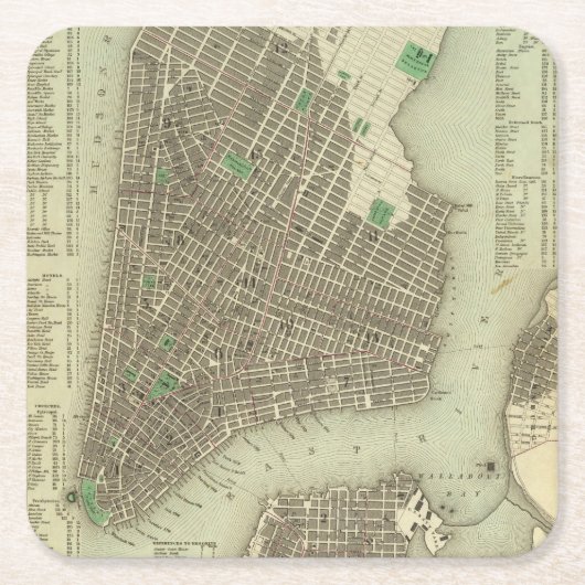 Stadt New York Rechteckiger Pappuntersetzer (Vorderseite)