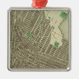 Stadt New York Silbernes Ornament