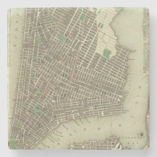 Stadt New York Steinuntersetzer (Vorderseite)