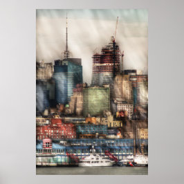 Stadt - New York Wolkenkratzer - hoboken nj Poster