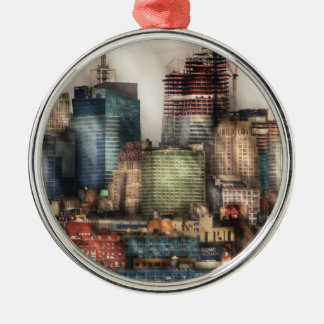 Stadt - New York Wolkenkratzer - hoboken nj Silbernes Ornament