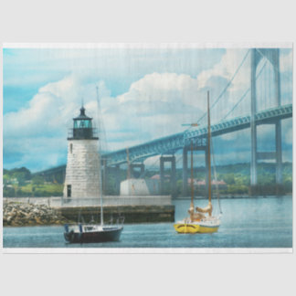 Stadt - Newport RI - Leuchtturm von Newport Seidenpapier