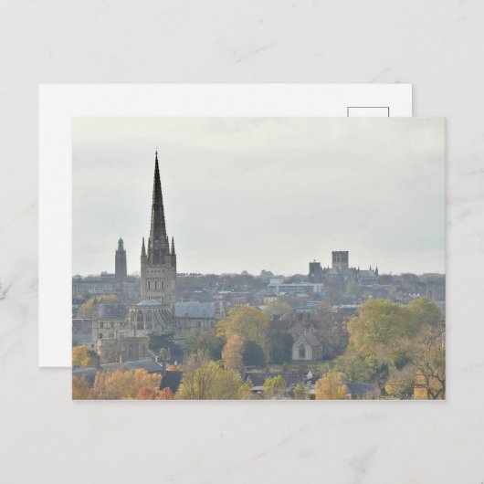 Stadt Norwich Postkarte (Vorne/Hinten)