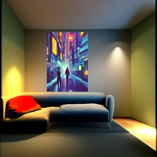 Stadt Nova Lux | AI Art Poster