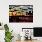 Stadt - NY - Blick auf den Hudson Poster (Heimbüro)