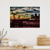 Stadt - NY - Blick auf den Hudson Poster (Küche)