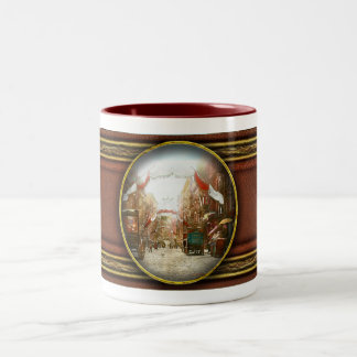Stadt - NY - Das Fest von San Genero 1908 Zweifarbige Tasse