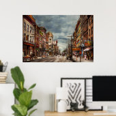 Stadt - NY - Der sich ständig verändernde Marktpla Poster (Heimbüro)
