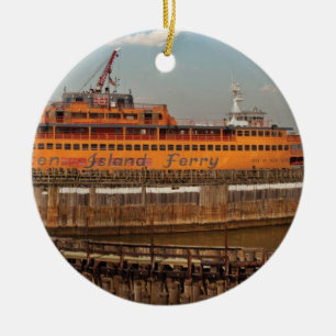 Stadt - NY - die Staten Island-Fähre Keramik Ornament