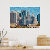Stadt - NY - Eine Touch der Stadt Poster (Küche)