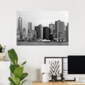 Stadt - NY - Finanzviertel - BW Poster (Heimbüro)