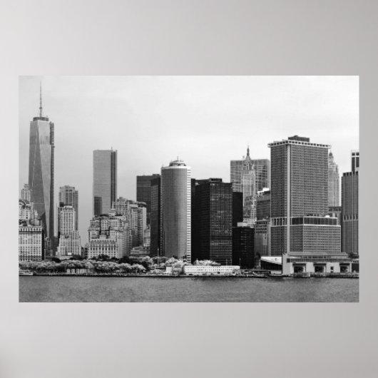 Stadt - NY - Finanzviertel - BW Poster (Vorne)