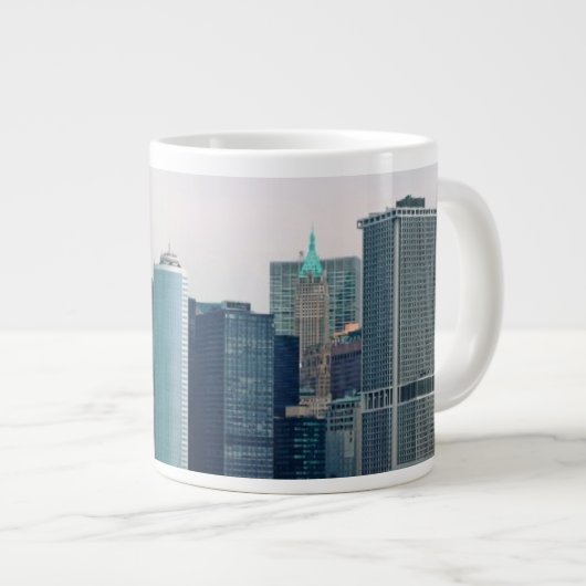 Stadt - NY - Finanzviertel Jumbo-Tasse (Vorderseite Rechts)