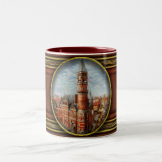 Stadt - NY - Jefferson Market Court House 1905 Zweifarbige Tasse
