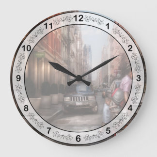 Stadt - NY - Mercer Street laufen Große Wanduhr