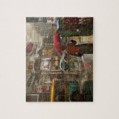 Stadt - NY - Times Square an einem regnerischen Ta Puzzle (Vertikal)