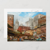 Stadt - NY - Willkommen in der Großstadt 1941 Postkarte (Vorne/Hinten)