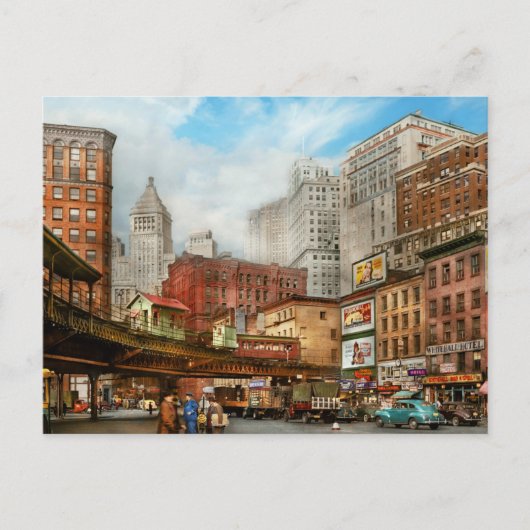 Stadt - NY - Willkommen in der Großstadt 1941 Postkarte (Vorderseite)