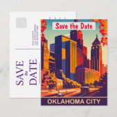 Stadt Oklahoma, Save the Date Einladungen (Vorne/Hinten)