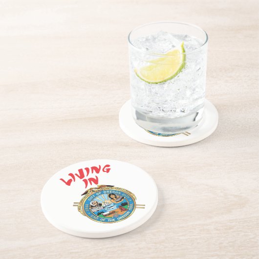 Stadt Oregon Getränkeuntersetzer (Seite)