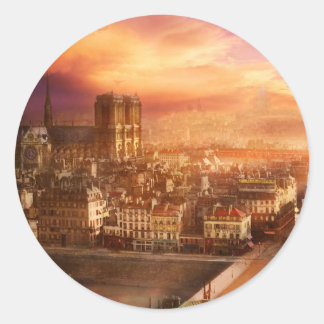 Stadt - Paris Frankreich - Kathedrale Notre-Dame 1 Runder Aufkleber