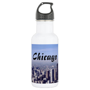 Stadt-Park-Gebäude-Schicksal Chicagos Illinois Trinkflasche