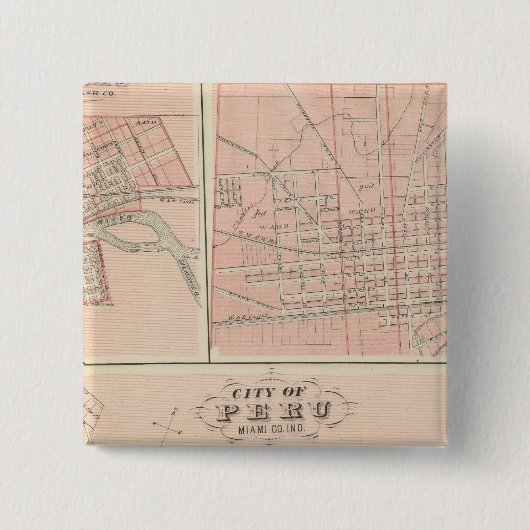 Stadt Peru, Miami Co Button (Vorderseite)